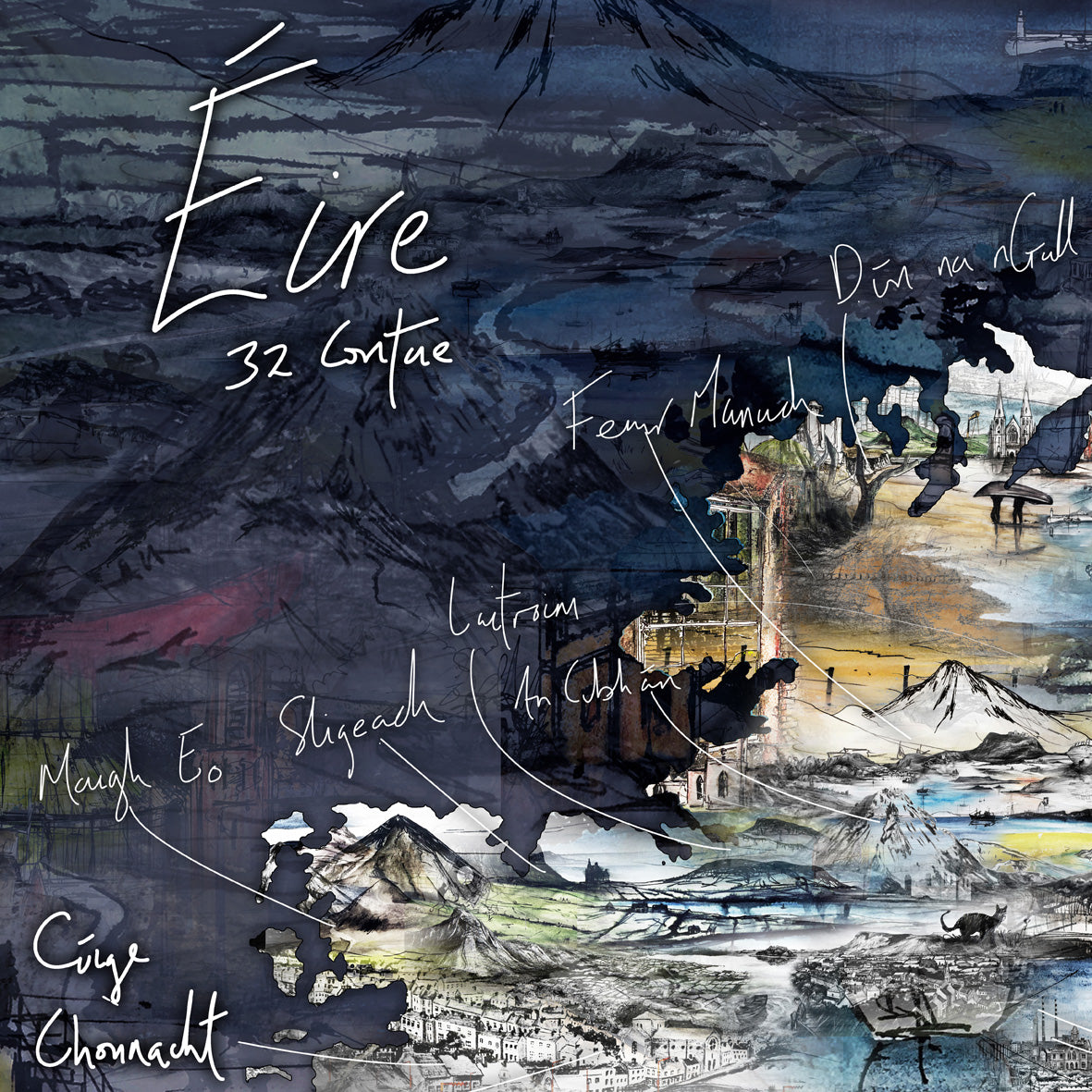 ÉIRE, 32 CONTAE (Irish version of 32 Counties)