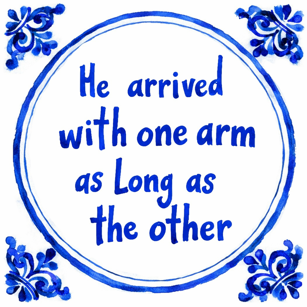 He Arrived With One Arm As Long As The Other