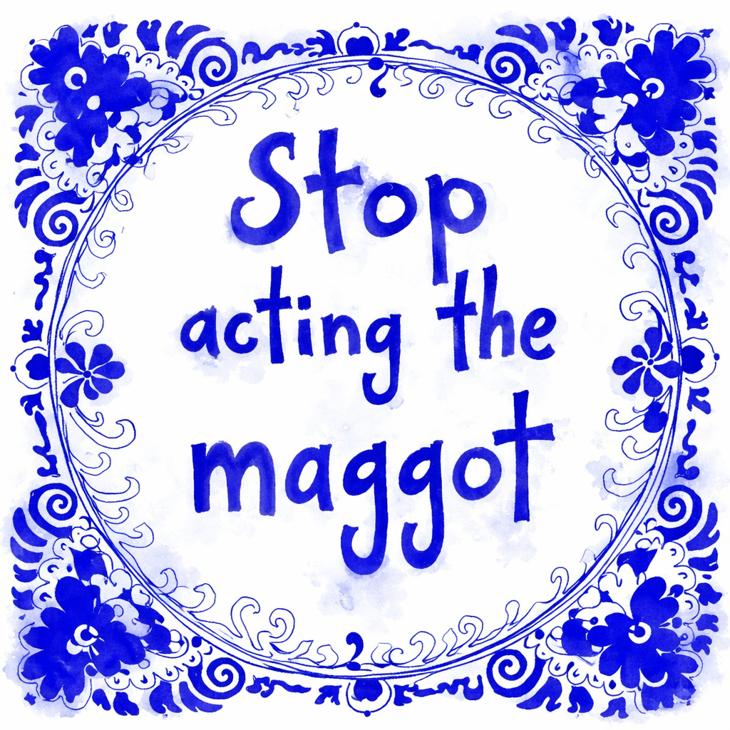 Stop Acting The Maggot