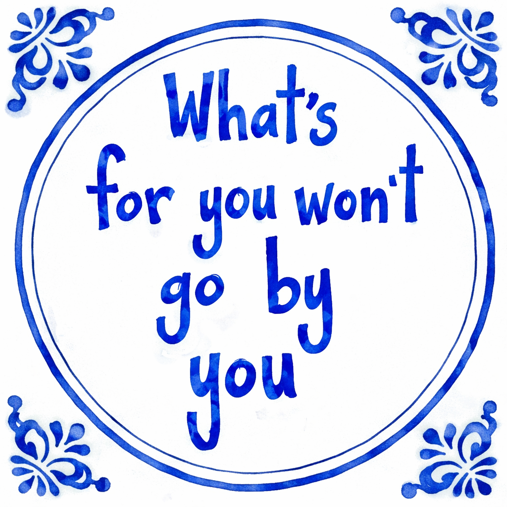 What’s For You Won’t Go By You
