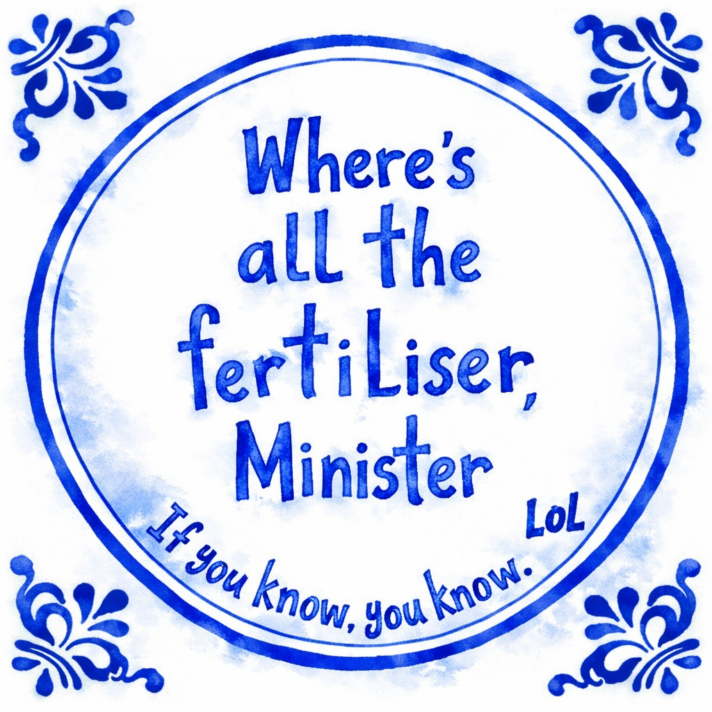 Where’s All The Fertiliser, Minister?