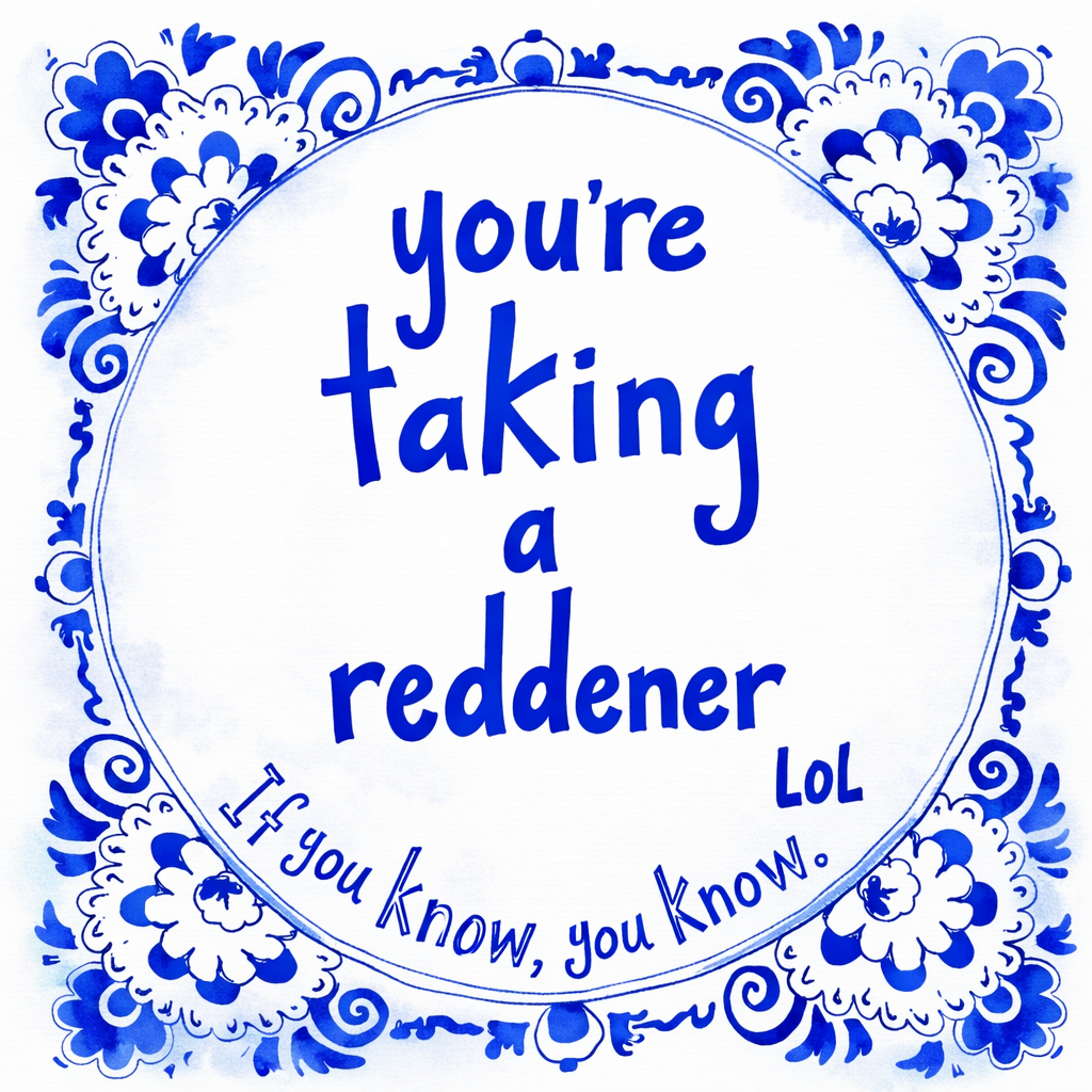 You’re Taking A Reddener