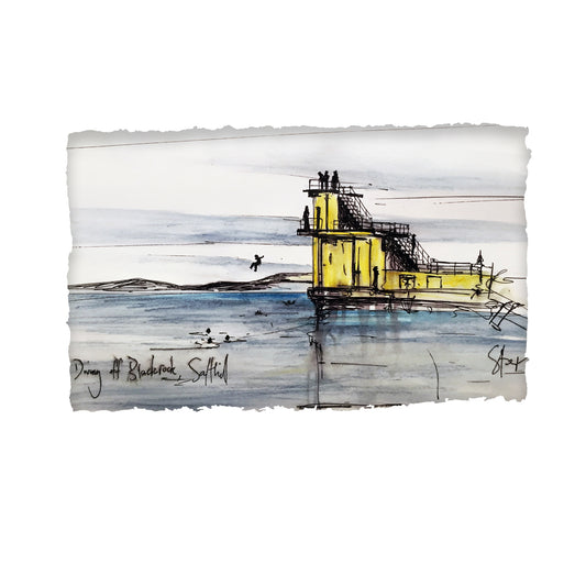 Diving off Blackrock, Salthill